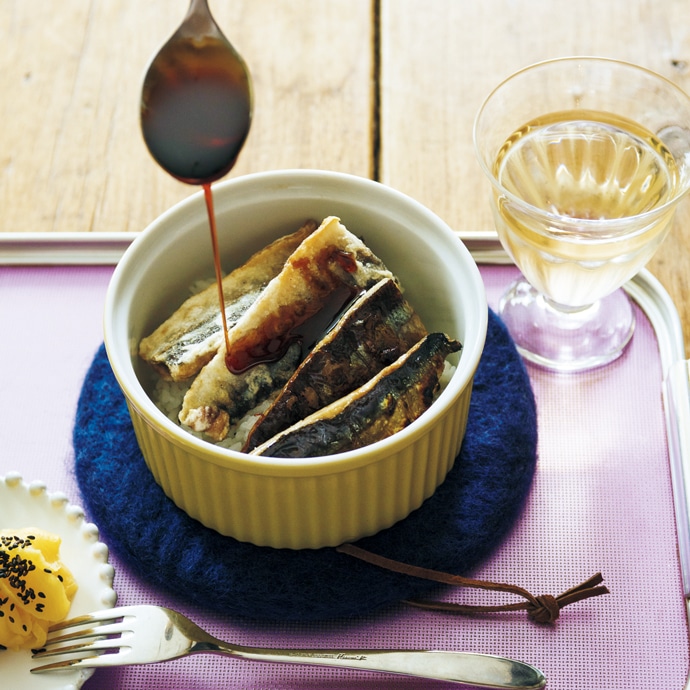 サンマのかば焼き&天丼
