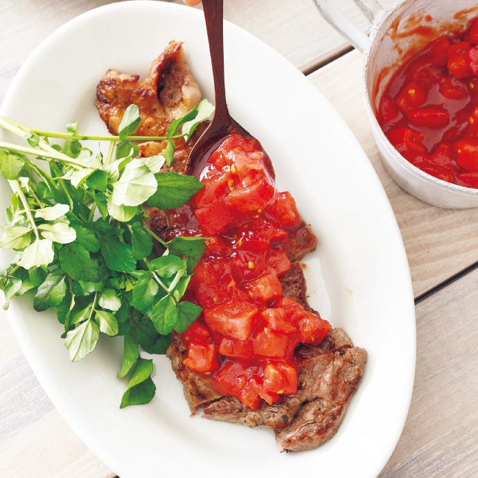 トマトソースステーキ