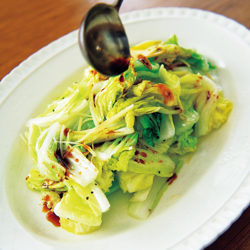 白菜の葉の香り炒め
