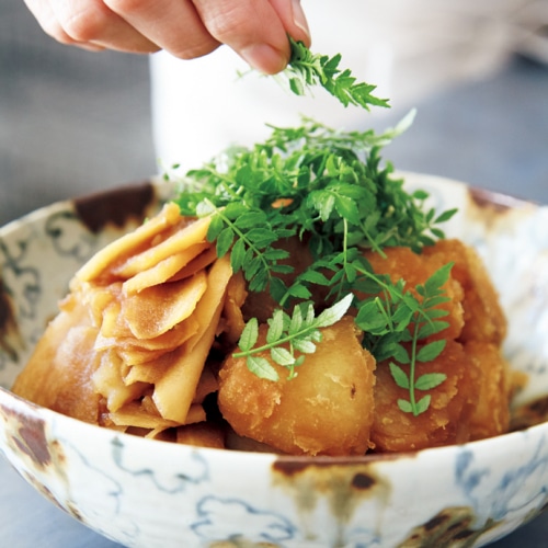 揚げじゃがの煮もの