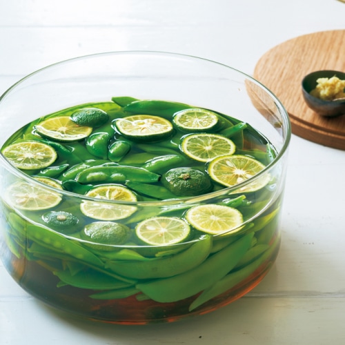 緑の豆のおひたし