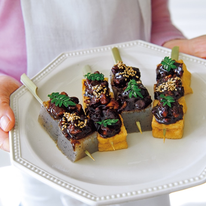 厚揚げとこんにゃくの田楽