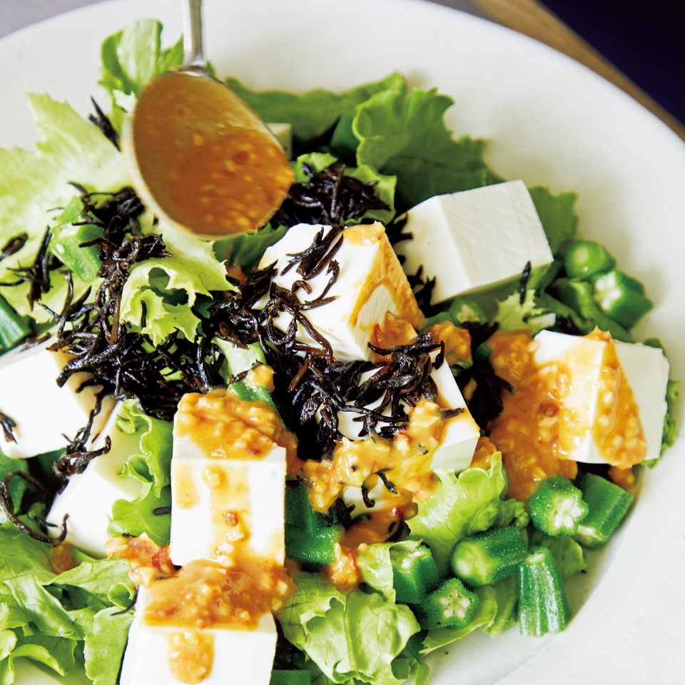 芽ひじきと豆腐のサラダ