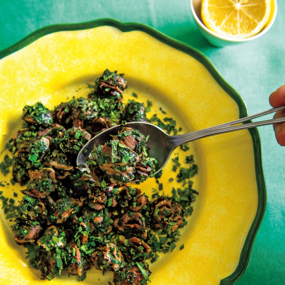 砂肝と青じそのソテー