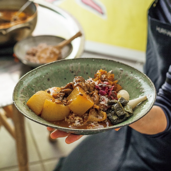 牛すじ大根カレー
