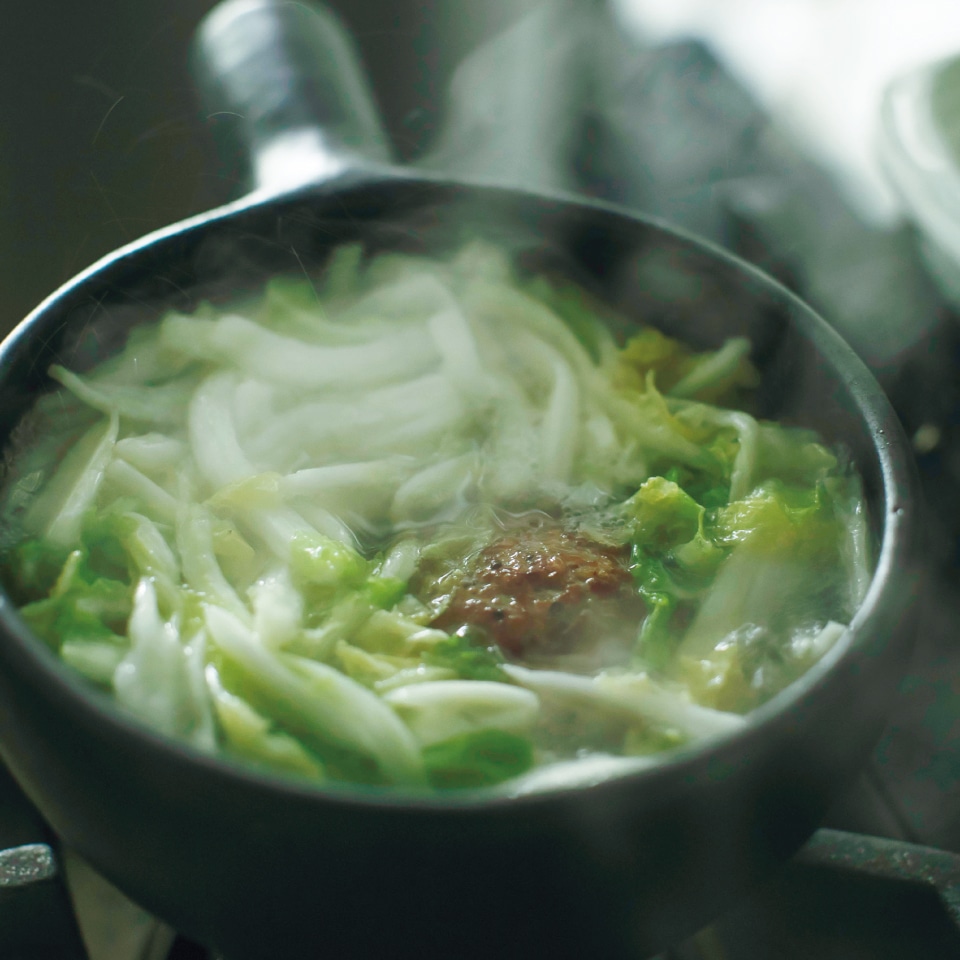 塩もみ白菜と肉だんご鍋