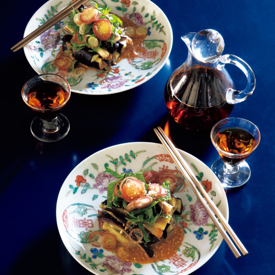 冷やしなすのごまソース