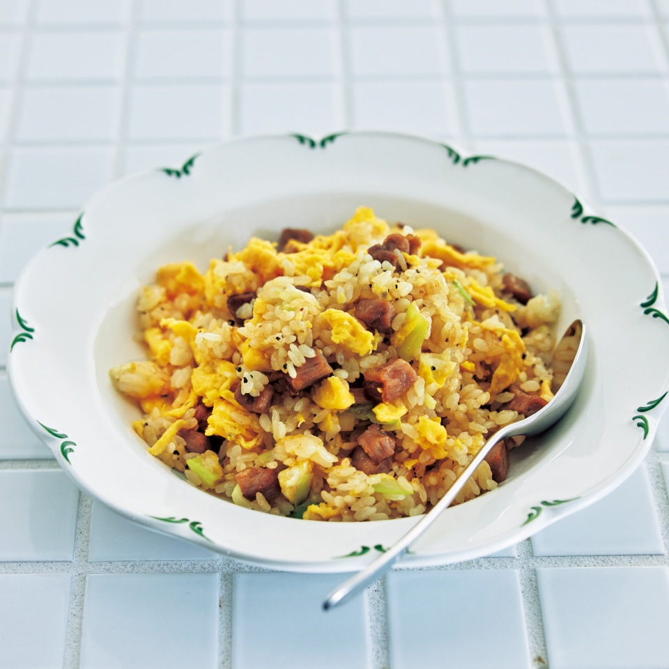 チャーシューと長ねぎのチャーハン