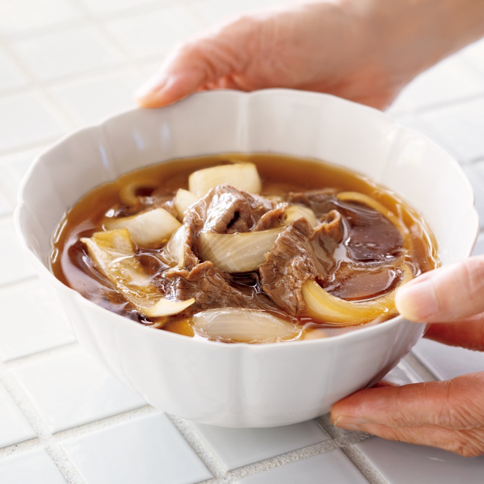 牛肉と玉ねぎのあんかけうどん