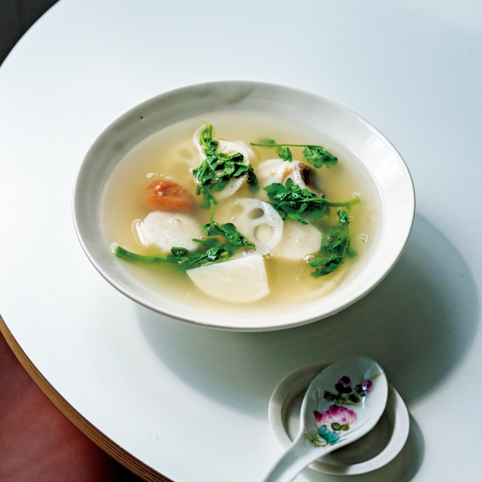 梅干しと野菜のスープ