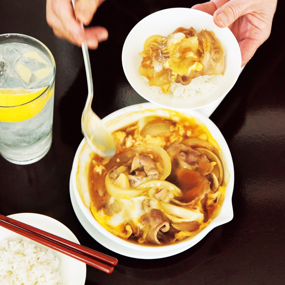 豚肉と玉ねぎの卵とじ