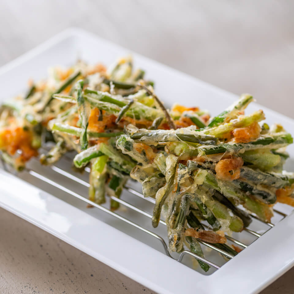 青ねぎと桜エビのかきあげ（ゆとりの空間）