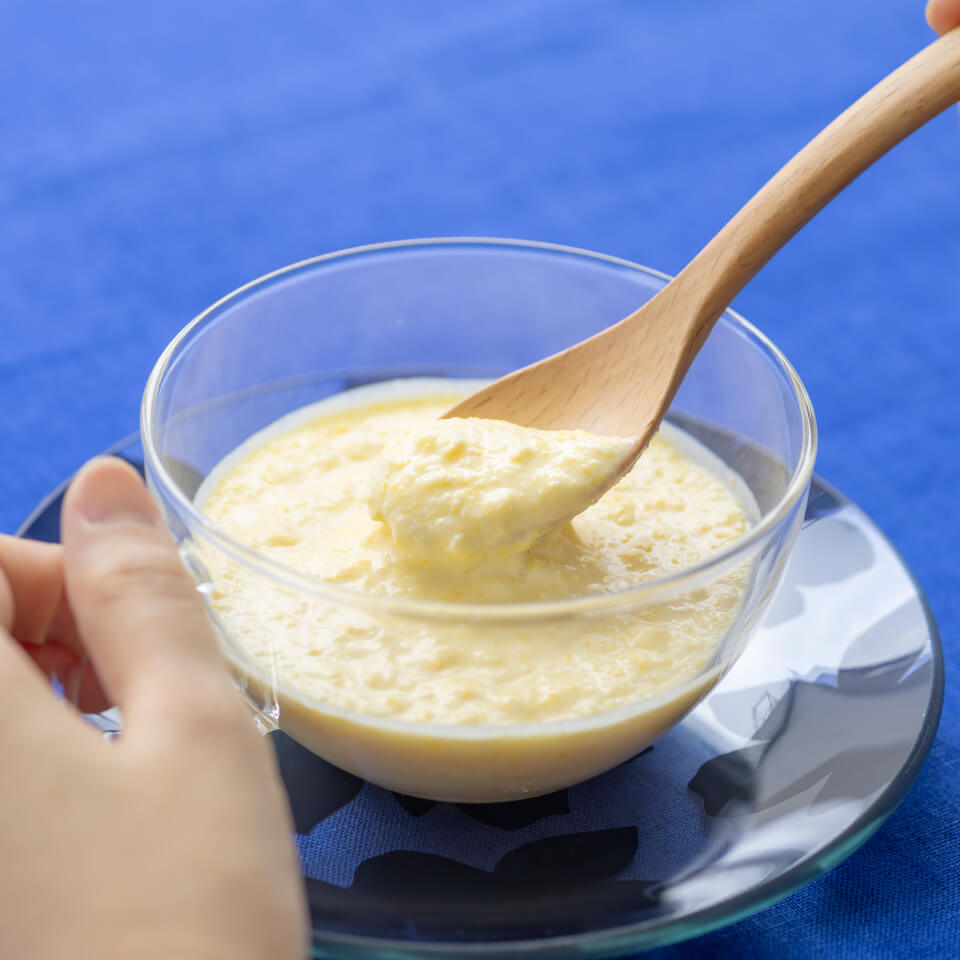 食べる冷たいコーンスープ（ゆとりの空間）