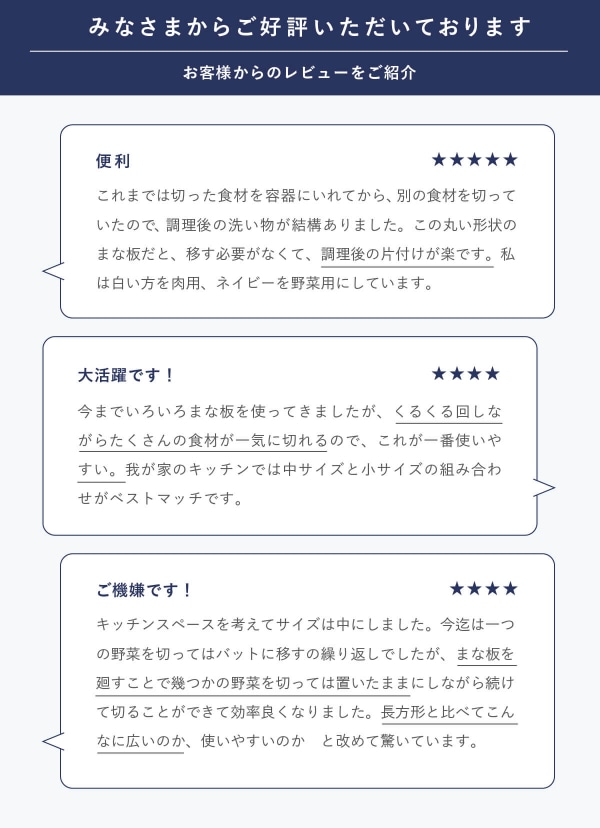 丸まな板(中)ネイビー