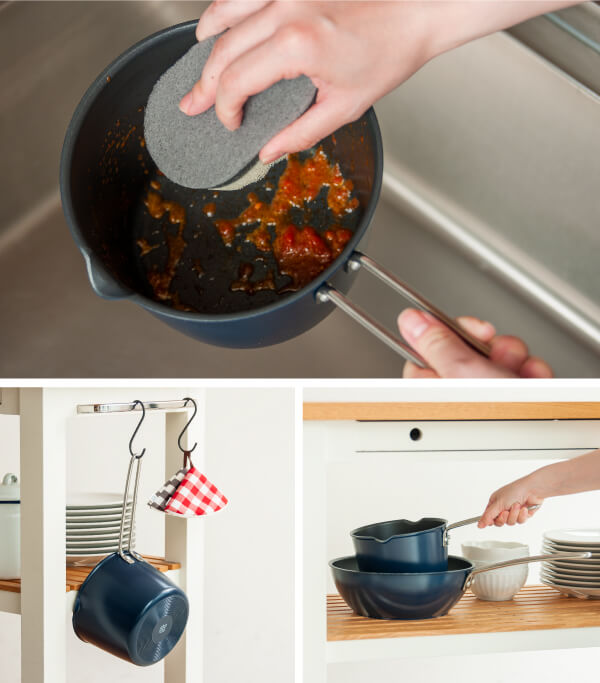 楽ちんお手入れと省スペース収納