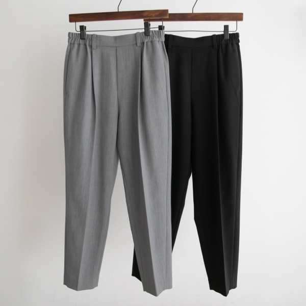 TRダブルクロスストレッチテーパードパンツ(M ブラック)｜SALE