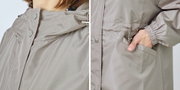 スナップボタンとポケット