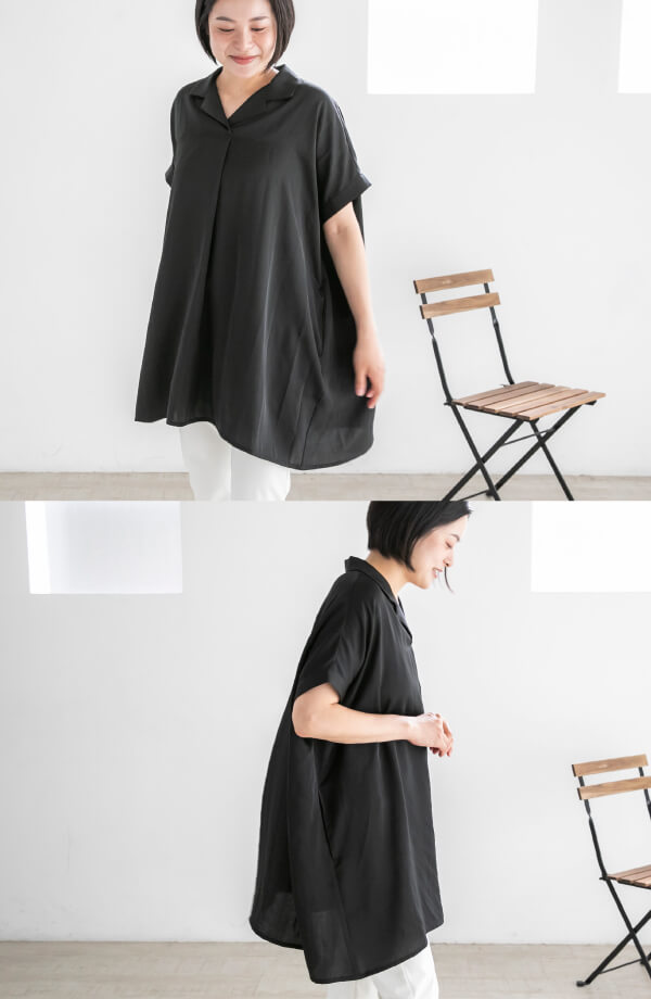 サテンチュニック