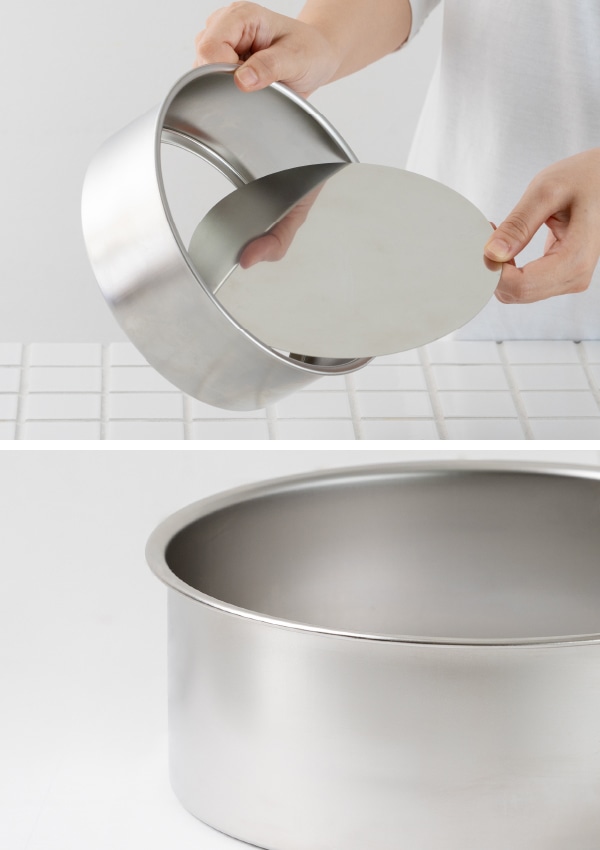 18-8 ステンレス 丸ケーキ型 底取 18cm｜製菓道具｜料理家 栗原