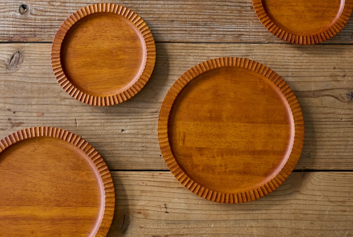 木製フリルプレート 16cm