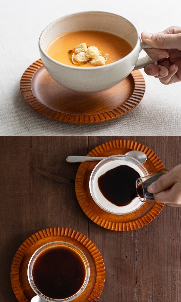 木製フリルプレート 16cm