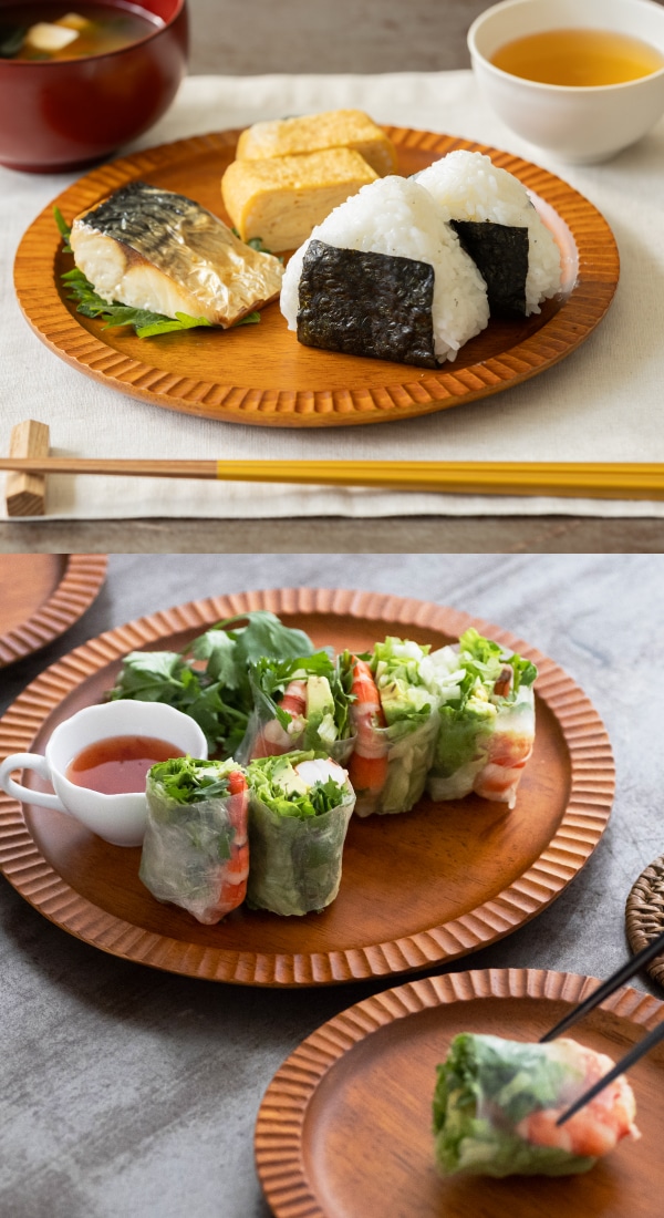 木製フリルプレート 22cm